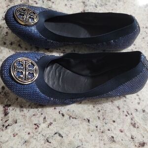 Tory Burch Navy blue Reva Flats ballet